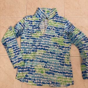 Icikuls Long Sleeve 1/4 Zip Front Mock Neck